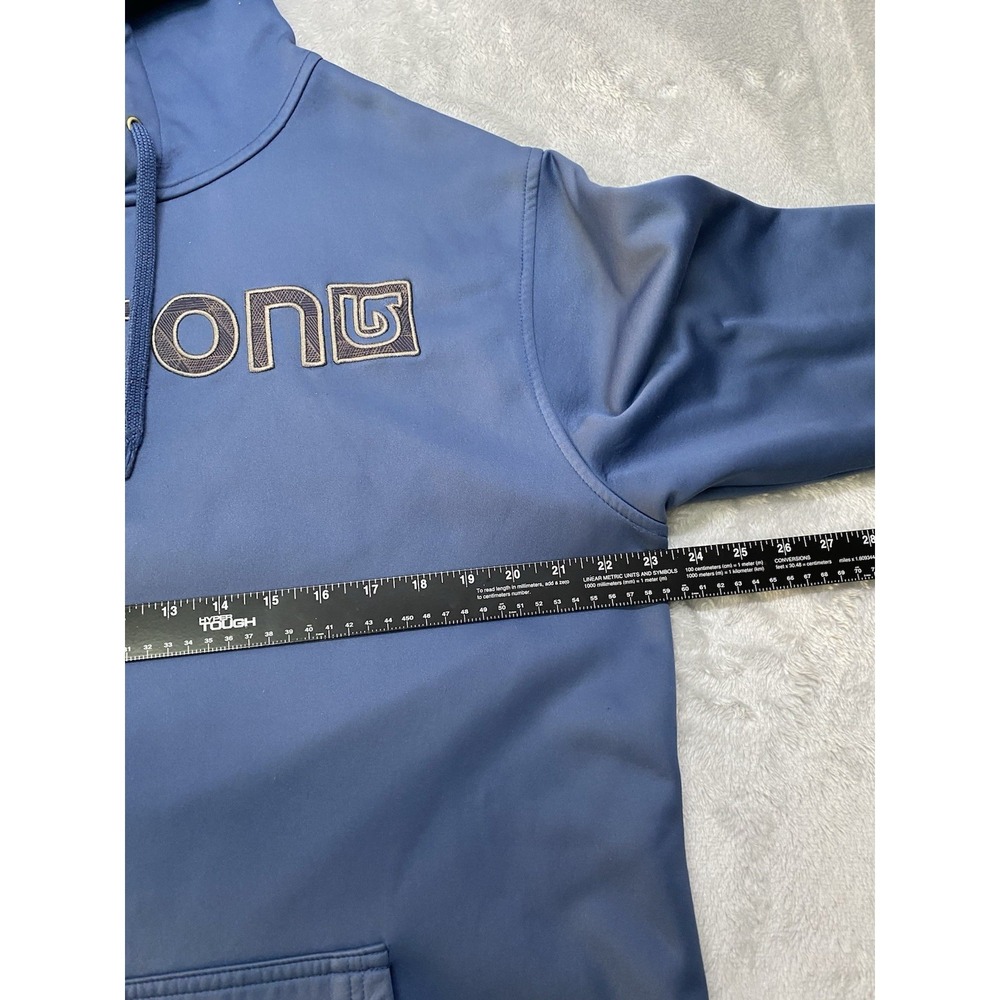 Burton Hoodie Mens Large Blue Dryride MB Cymbal HDD Pullover Logo Fleece Lined - Picture 3 of 6